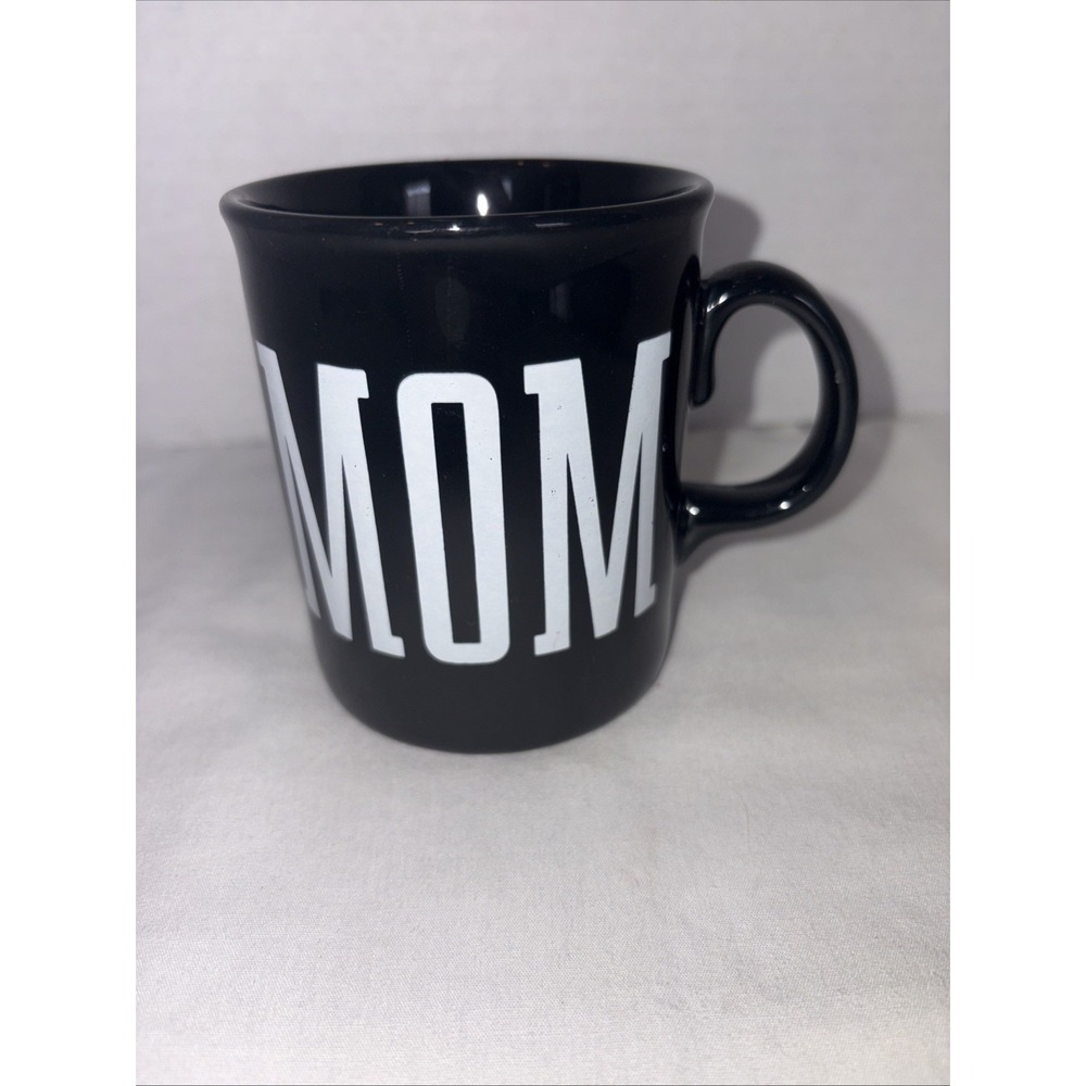 Vintage"MOM" Glossy Black Coffee Mug 10 Oz Made In England